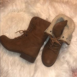 Tan Leather Combat boots